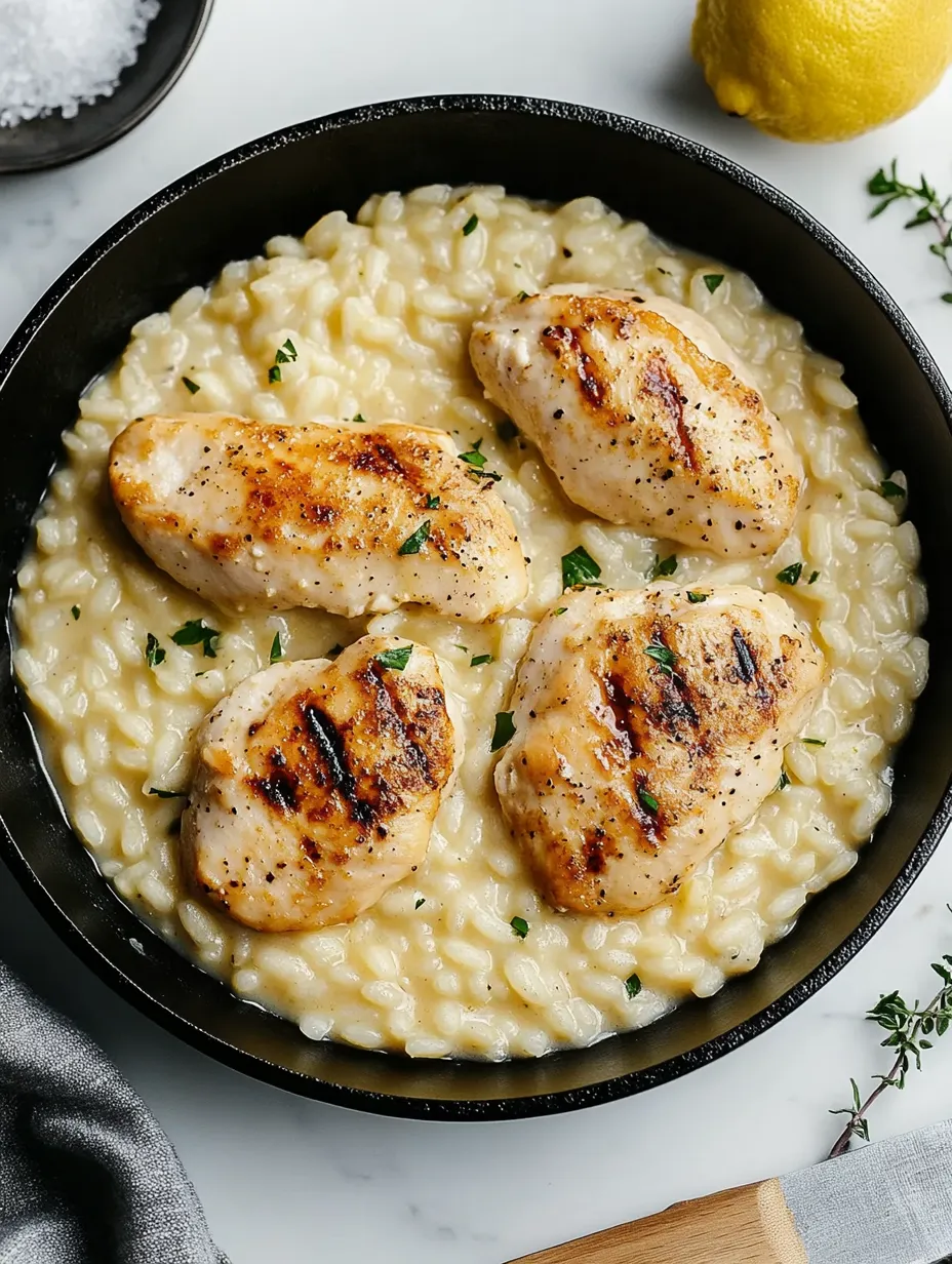 Eine Schüssel Hähnchen mit Reis und Parmesankäse.