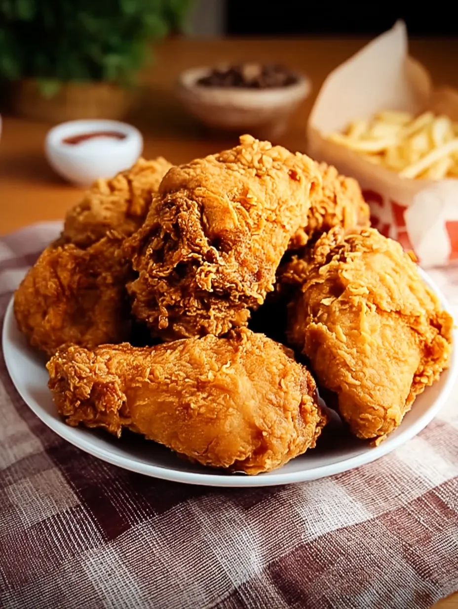 Ein Teller mit frittiertem Hähnchen.