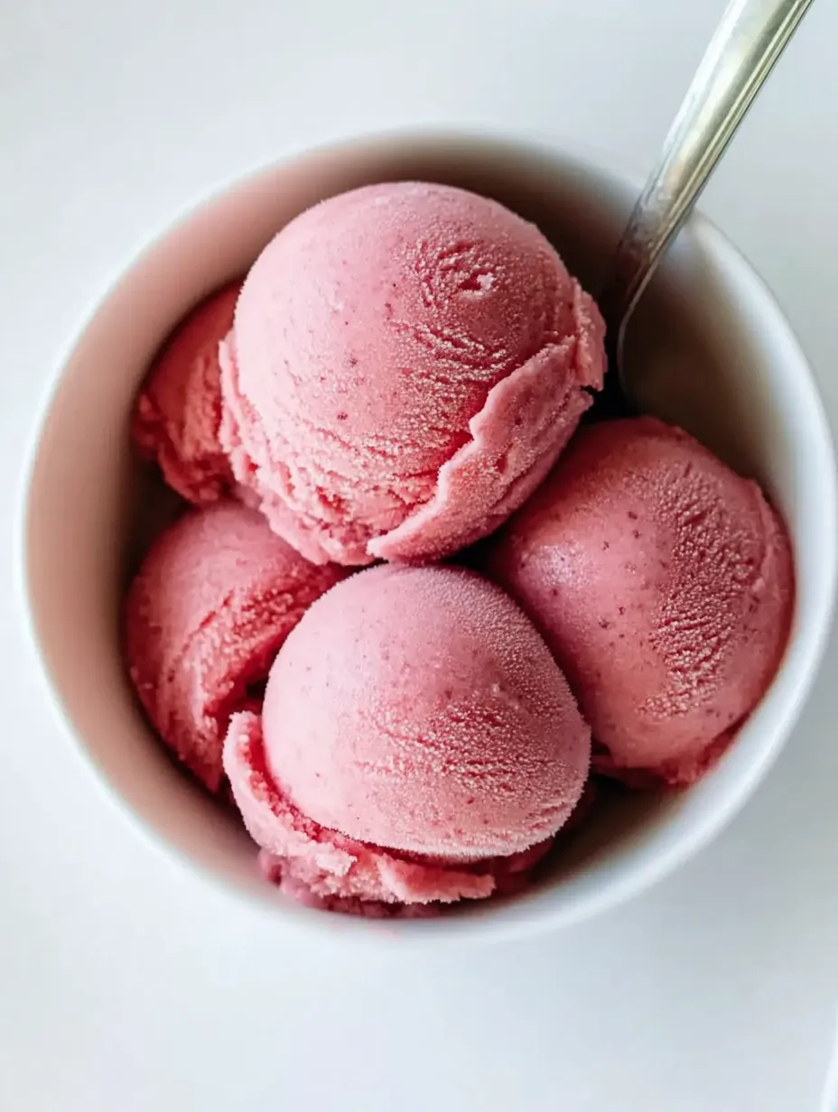 Eine Schüssel mit selbstgemachtem Erdbeer-Froyo.