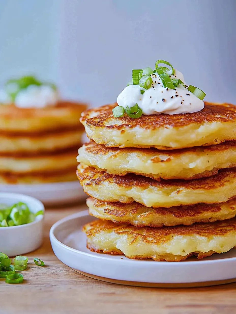 Ein Stapel Kartoffelpuffer.