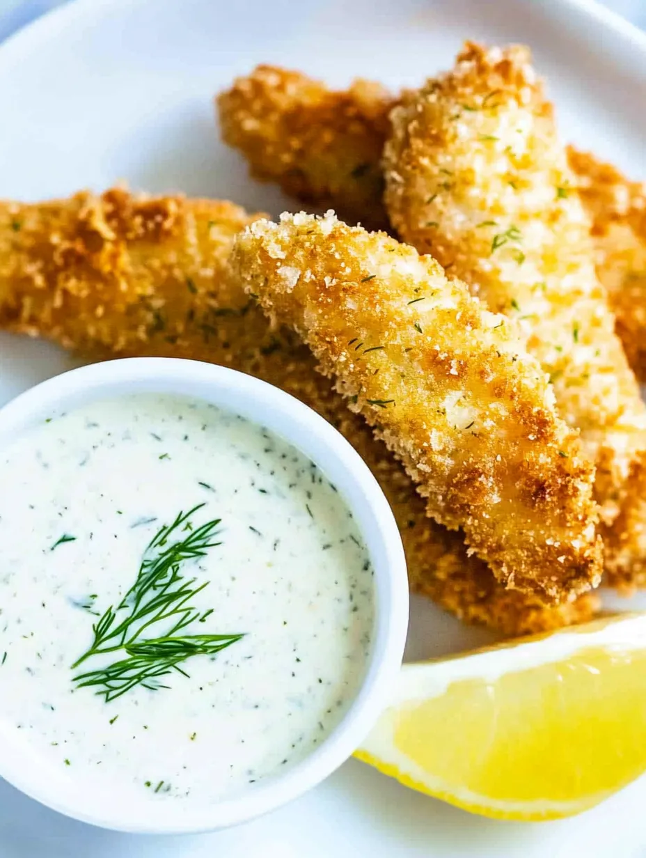 Eine Schüssel Remouladensauce mit einem Zitronenschnitz.