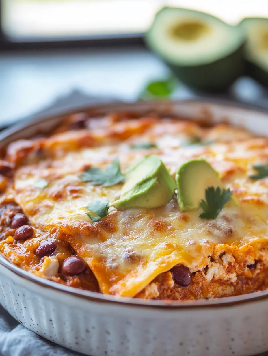 Ein Teller mit Bohnen-Käse-Enchiladas.