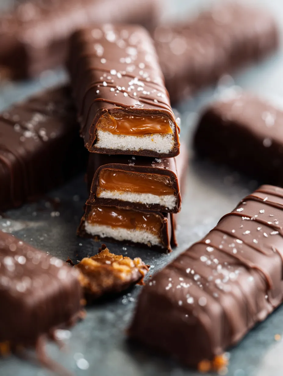 Eine Nahaufnahme eines Twix-Riegels mit einer weißen Cremefüllung.
