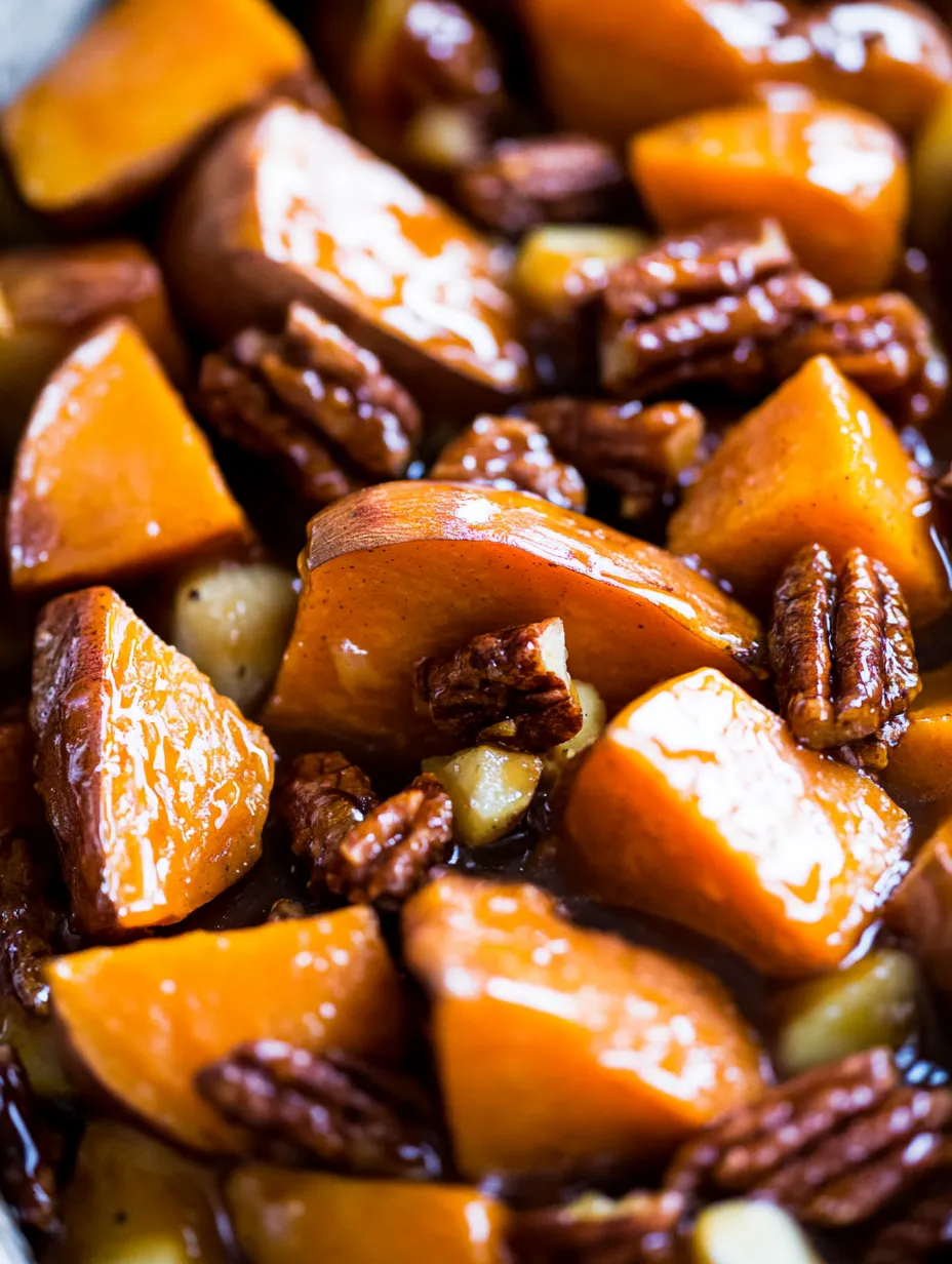 Eine Nahaufnahme vom honiglasierten Kartoffelrezept.