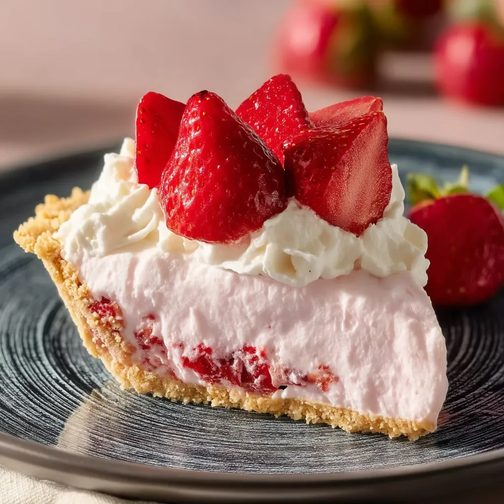 Ein Stück Erdbeeren-Sahne-Leckerei.