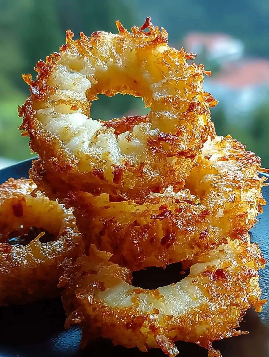Frittierte Piña Colada Ringe Rezept.