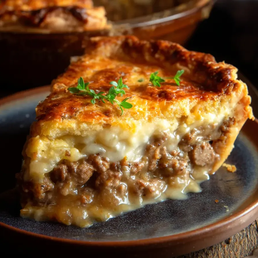 Ein Stück Monterey Wurstkuchen.