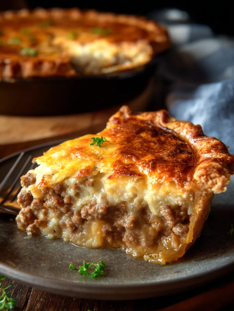 Ein Stück Monterey Wurst-Quiche.