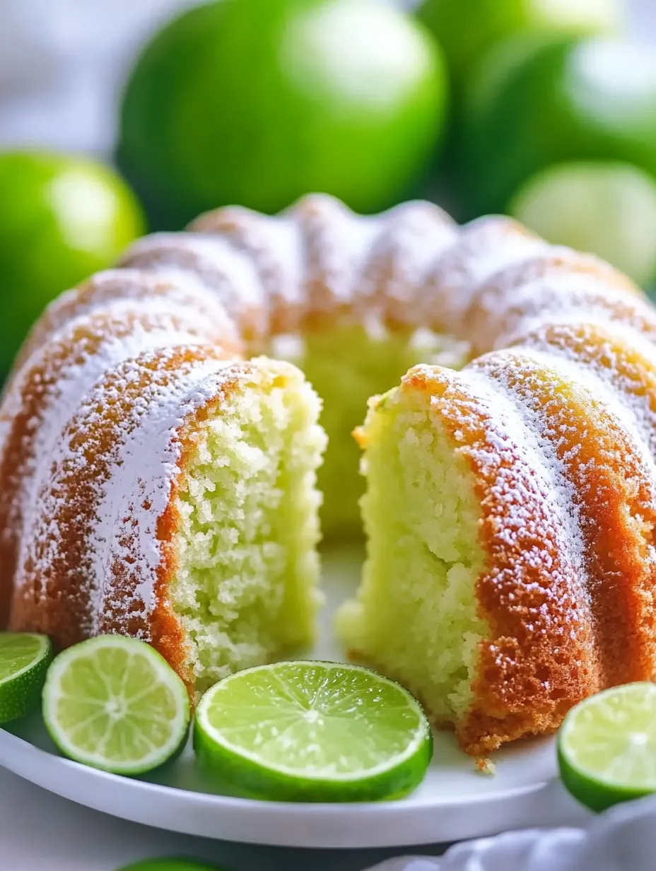 Ein Stück Limettenkuchen.