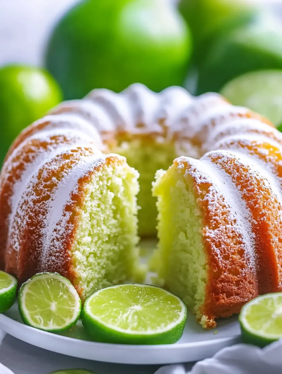 Ein Stück Limettenkuchen.