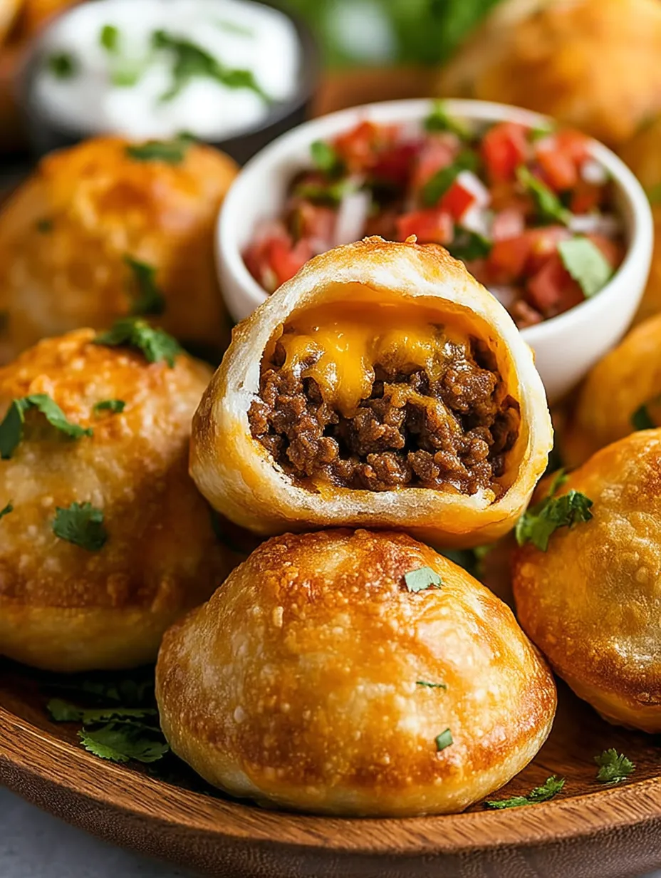 Käse-Taco-Bomben aus dem Airfryer.