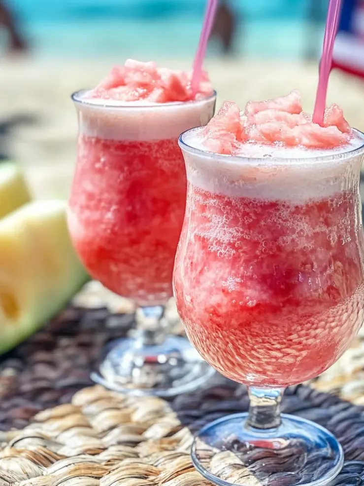 Zwei Gläser Otai – Wassermelonen-Getränk aus Tonga.