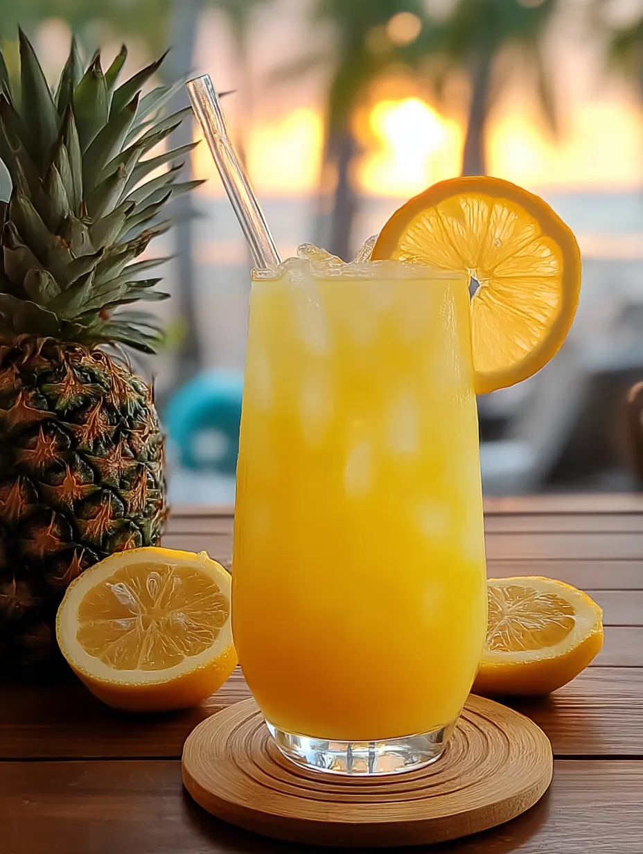 Ein Glas Limonade mit Strohhalm.