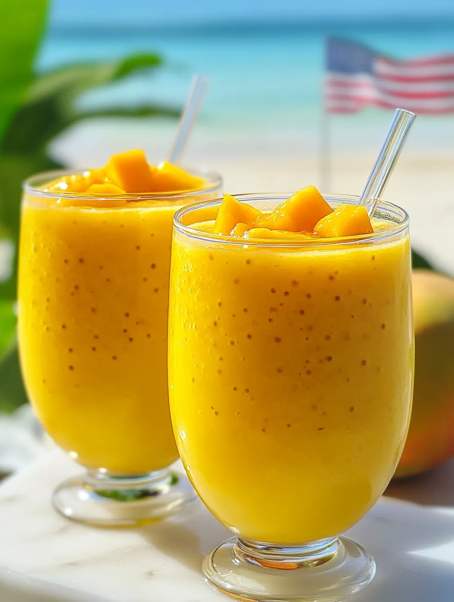 Zwei Gläser Mango Sago Kokos