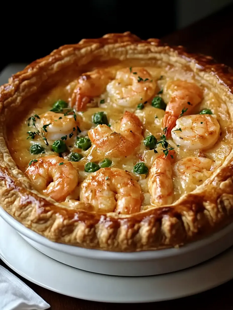 Ein Cajun-Schmortopf mit Garnelen und Erbsen.