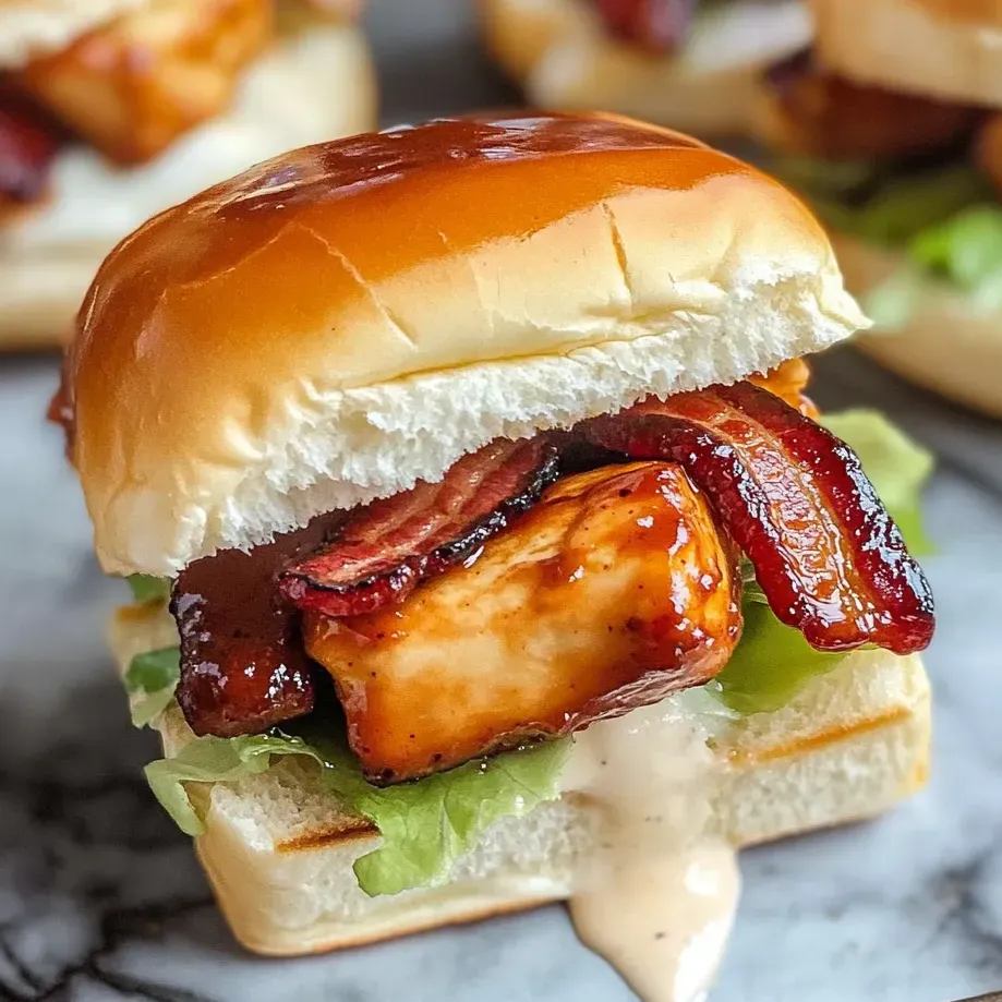 Bacon Ranch BBQ Chicken Slider.