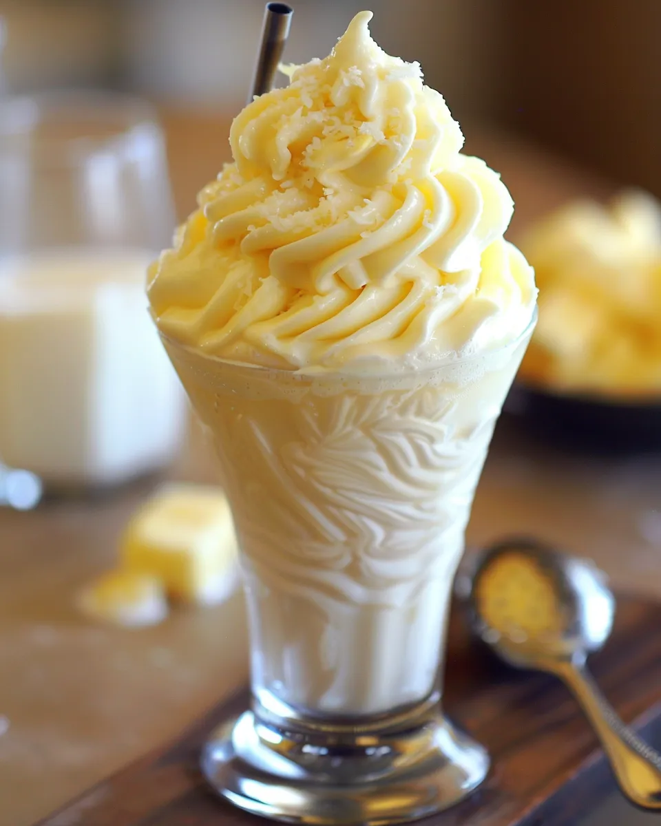 Ein Glas Dole Whip mit Jus.