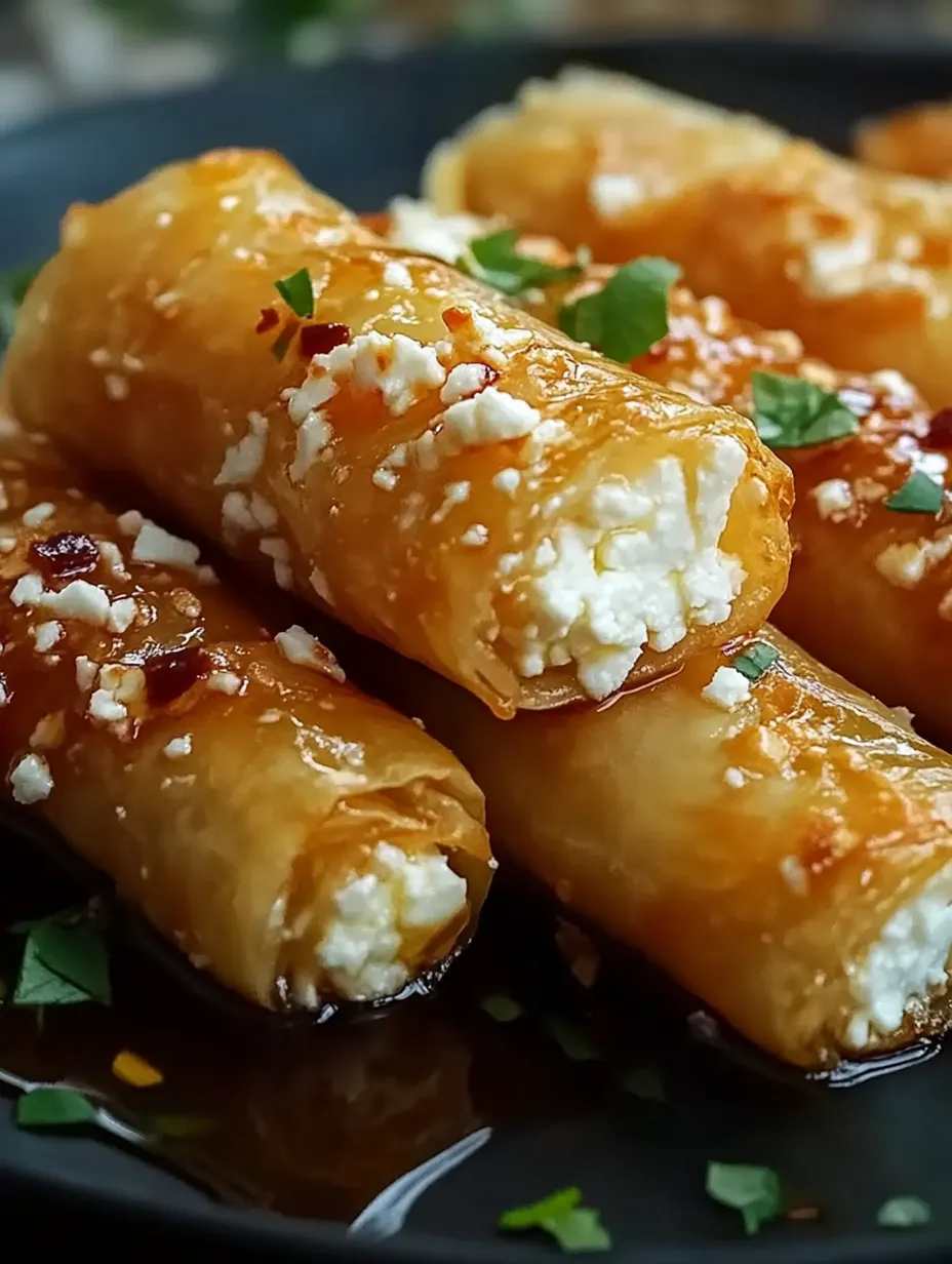 Teller mit gebackenem Feta, Chili und Honig.