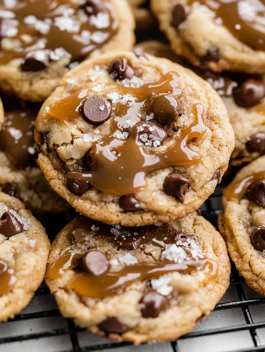 Schokocookies mit Karamellguss.