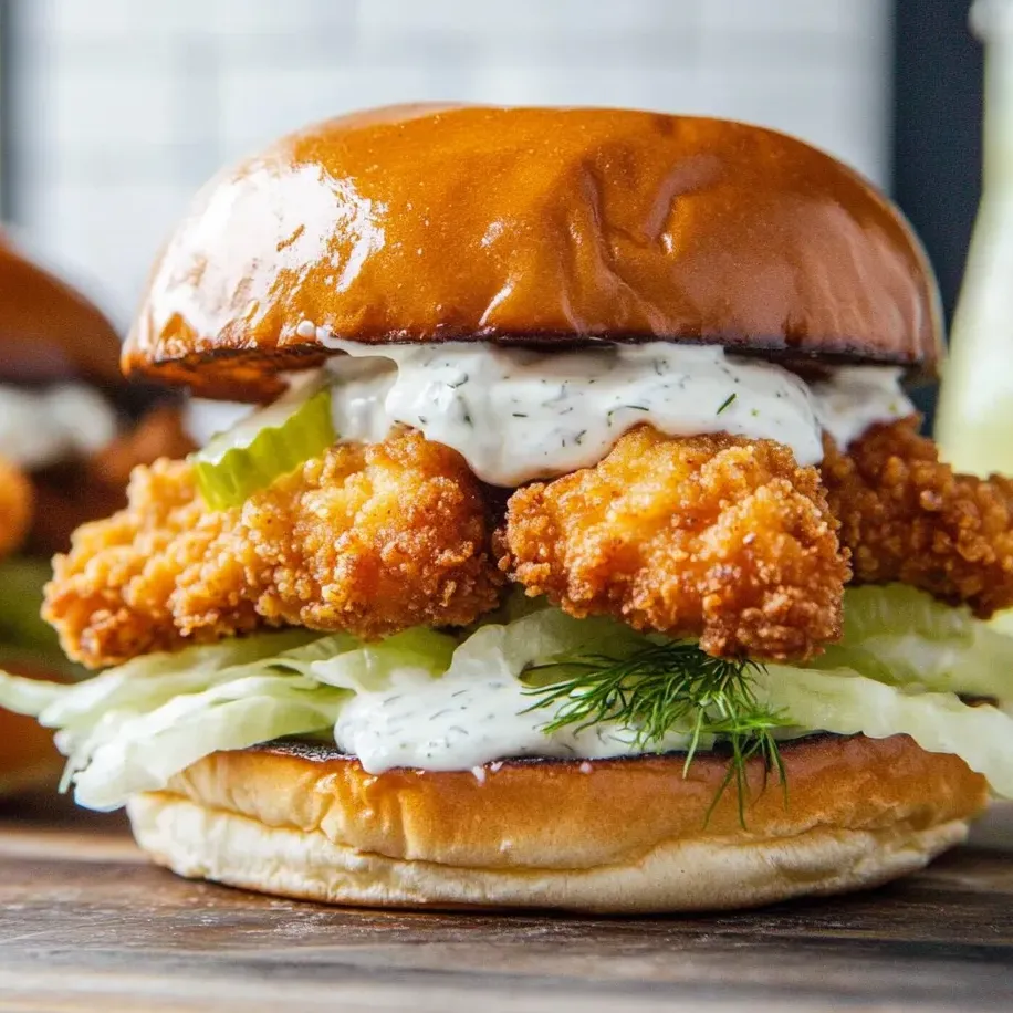 Ein Burger mit knusprigem Chicken und knackigem Salat.