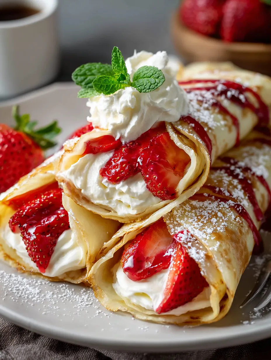Ein Teller mit Erdbeeren und Schlagsahne.