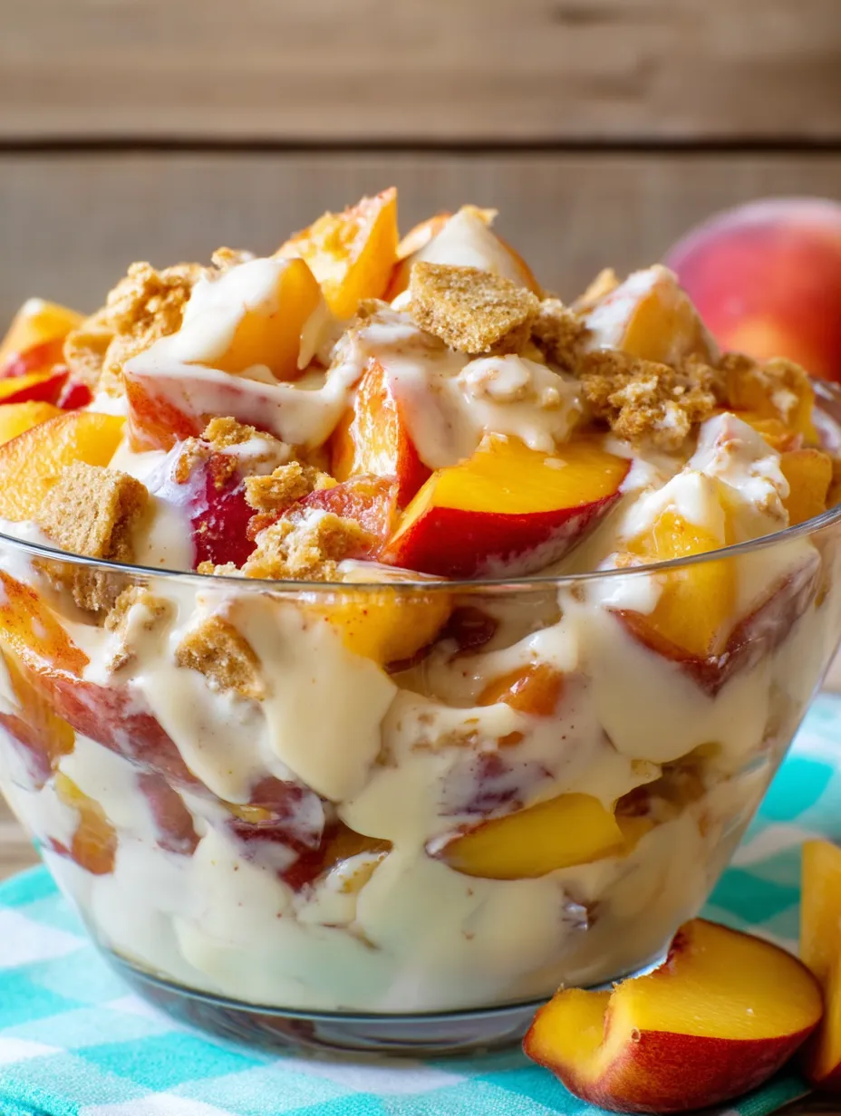 Eine Schale mit Pfirsichen und anderem Obst.