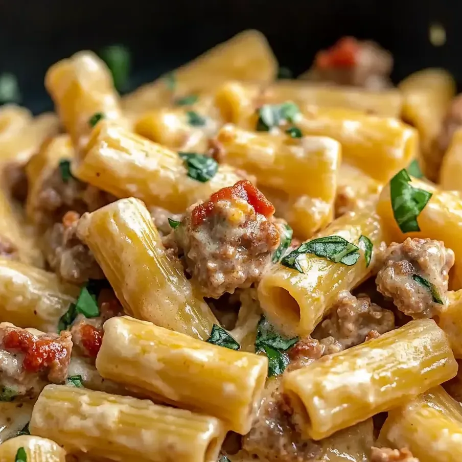 Eine Schüssel mit Nudeln, Fleisch und Gemüse.