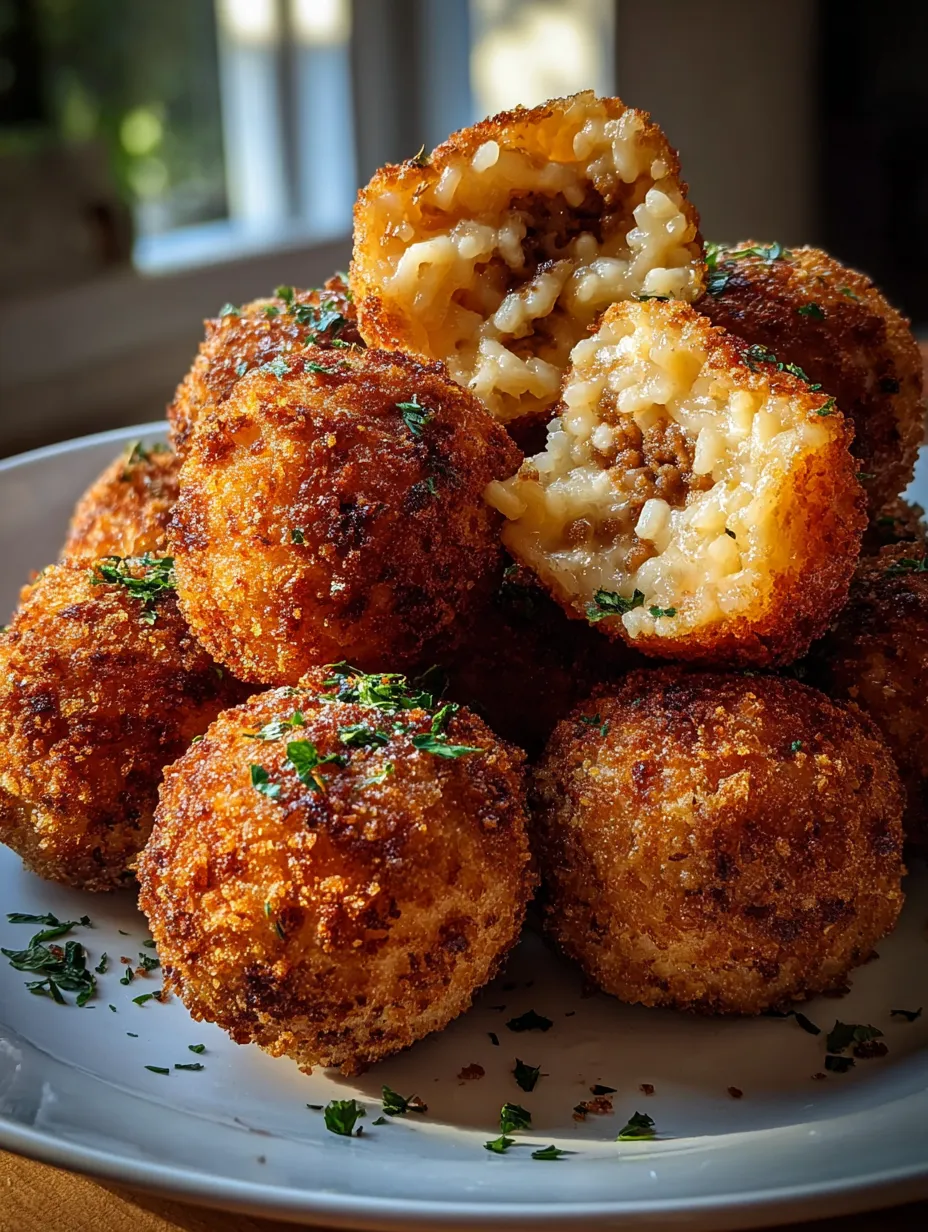 Ein Teller Essen mit angebissenem Reisbällchen.