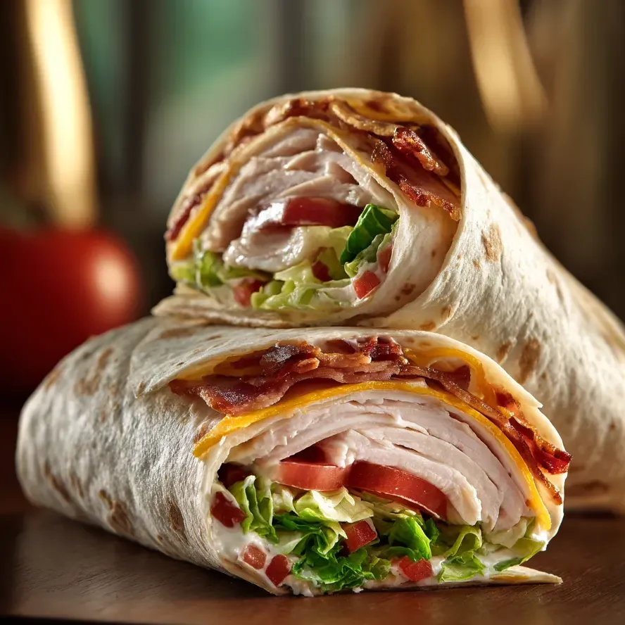Ein Sandwich liegt auf einem Tisch.