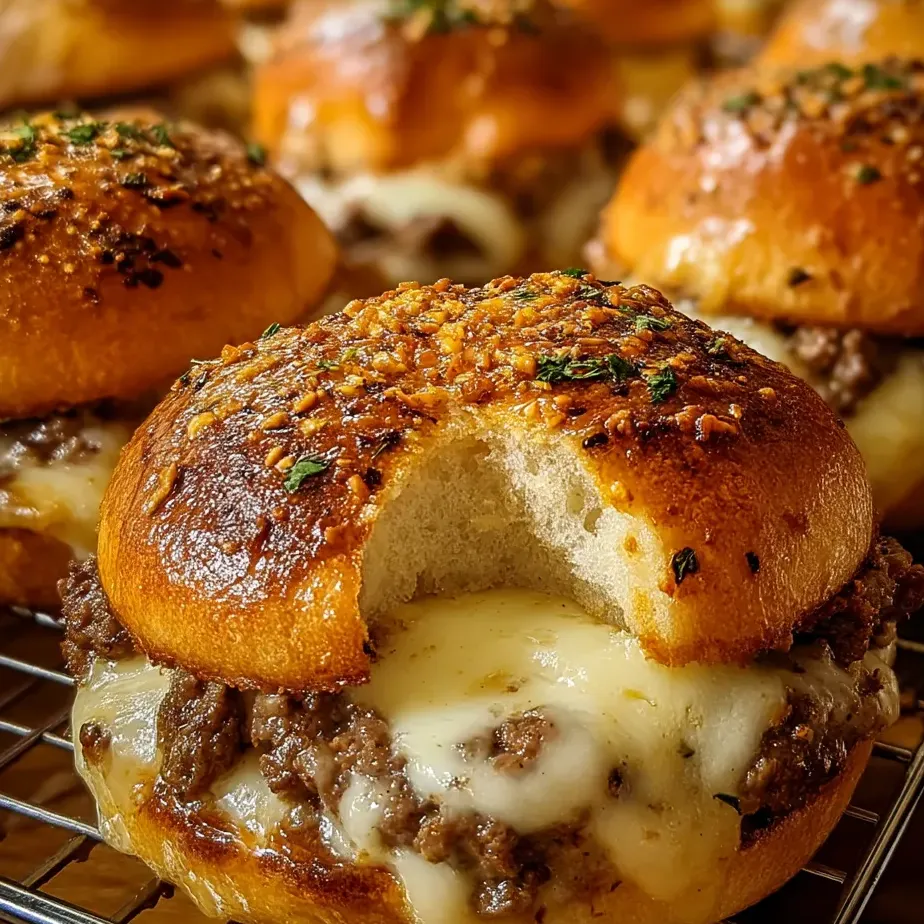 Nahaufnahme von einem Sandwich mit Fleisch und Käse.