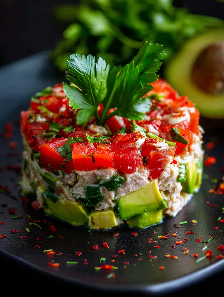 Ein Teller mit Tomaten, Avocado und frischem Koriander.