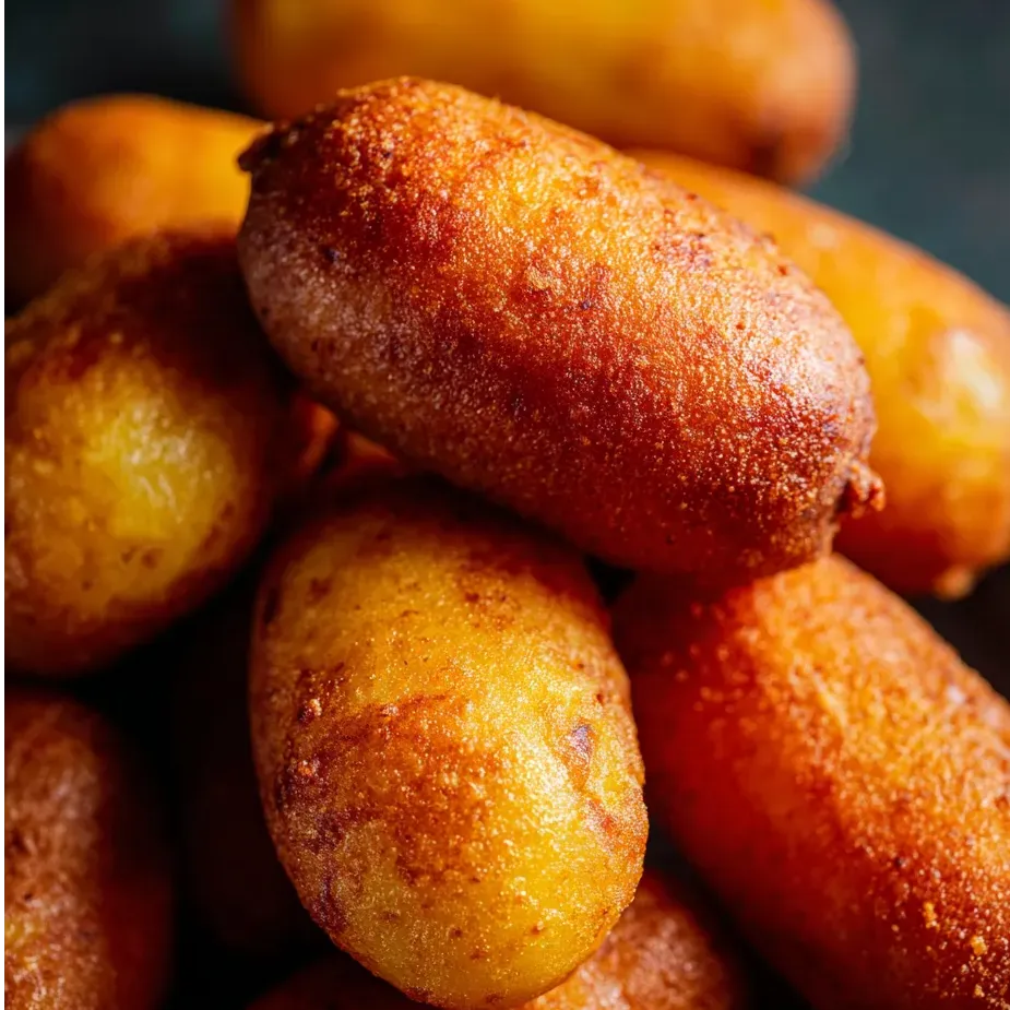 Ein Haufen knuspriger Kartoffeln.