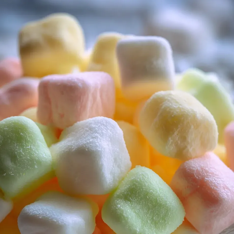 Ein Haufen Marshmallows.