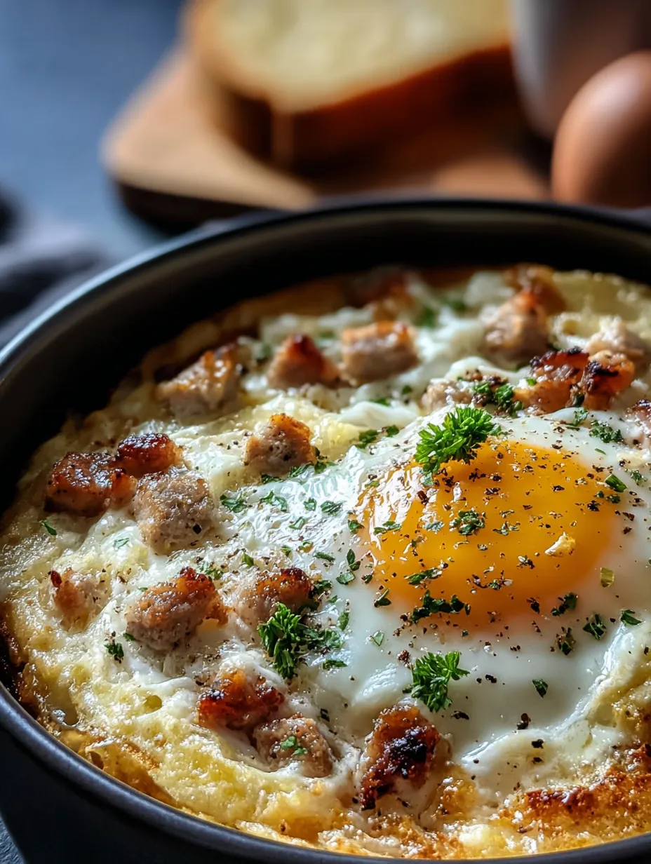 Spiegelei mit Bacon und Käse.