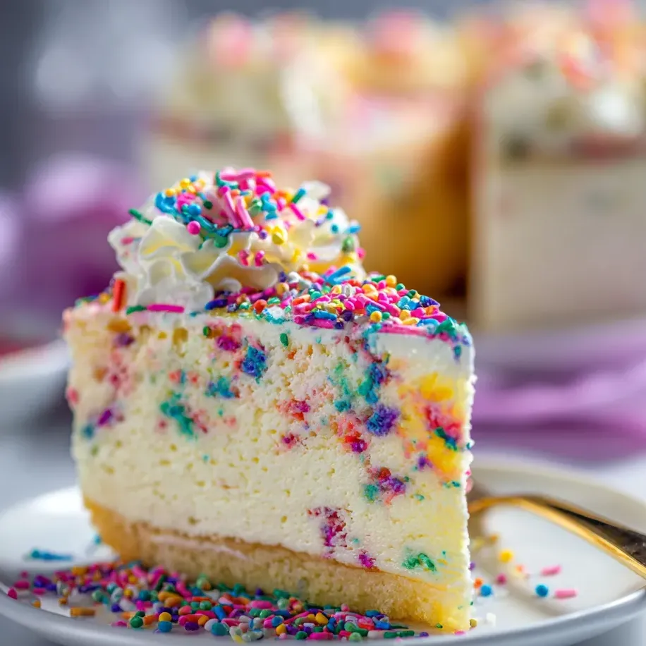 Ein Stück Kuchen mit Streuseln auf einem Teller.