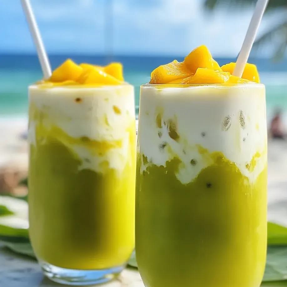 Zwei Gläser grüner Smoothie.