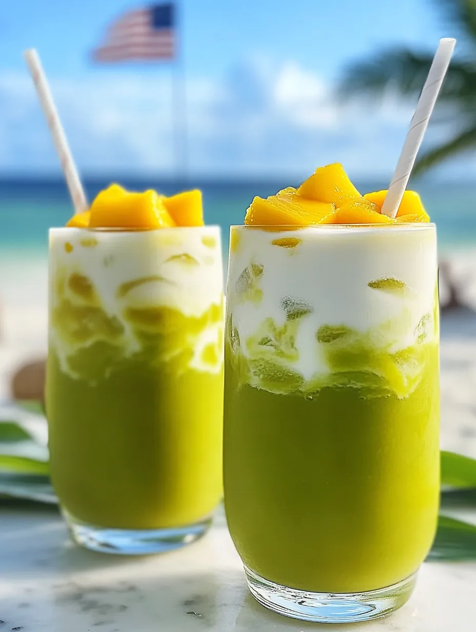 Zwei Gläser grüner Smoothie.