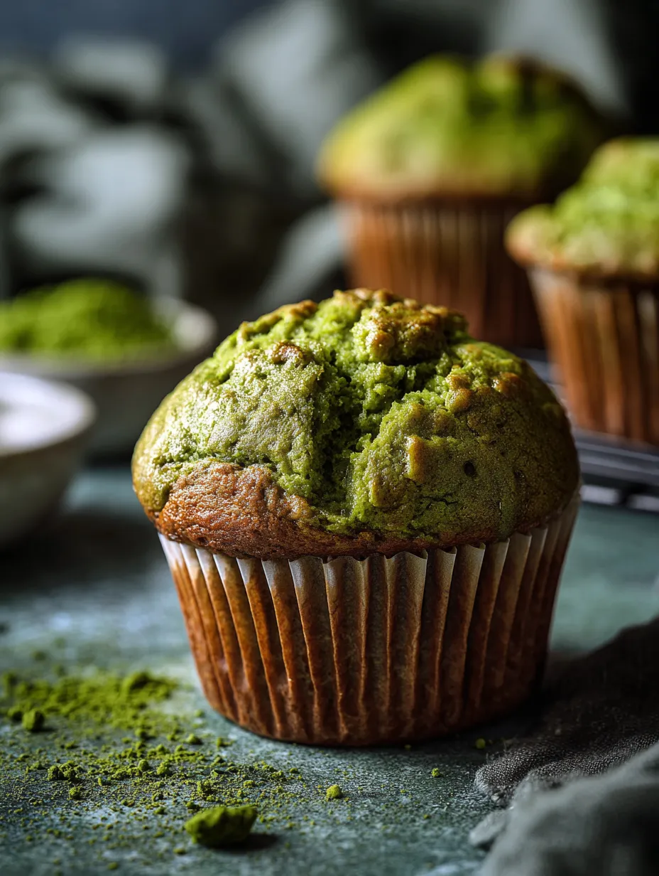 Ein Cupcake mit grünem Topping.
