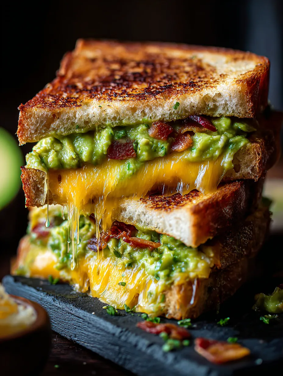 Gestapelte Cheese-Sandwiches.