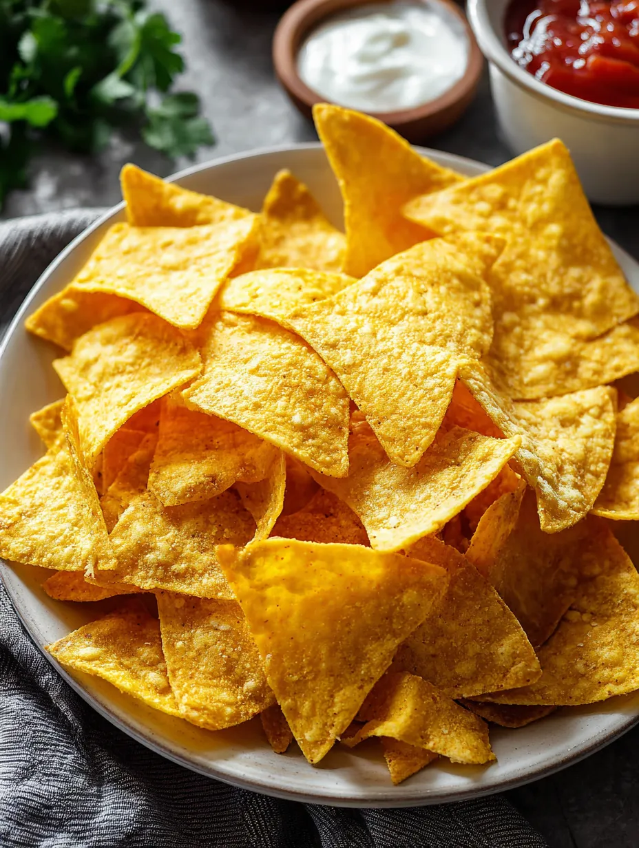 Ein Teller mit Tortillachips.