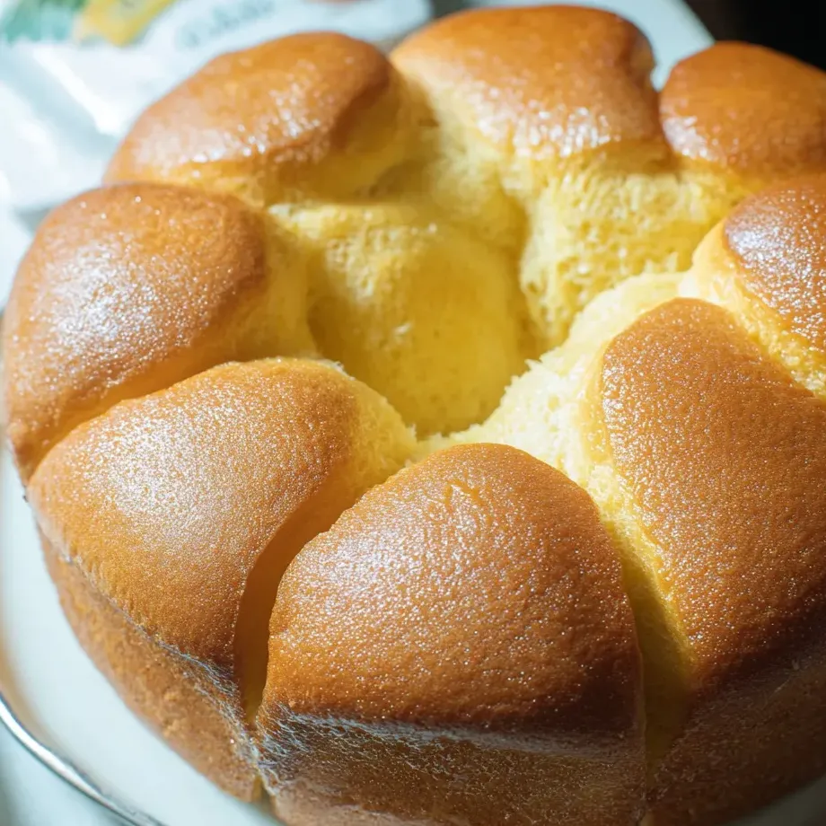 Ein Kuchen mit goldbrauner Knusper-Kruste.