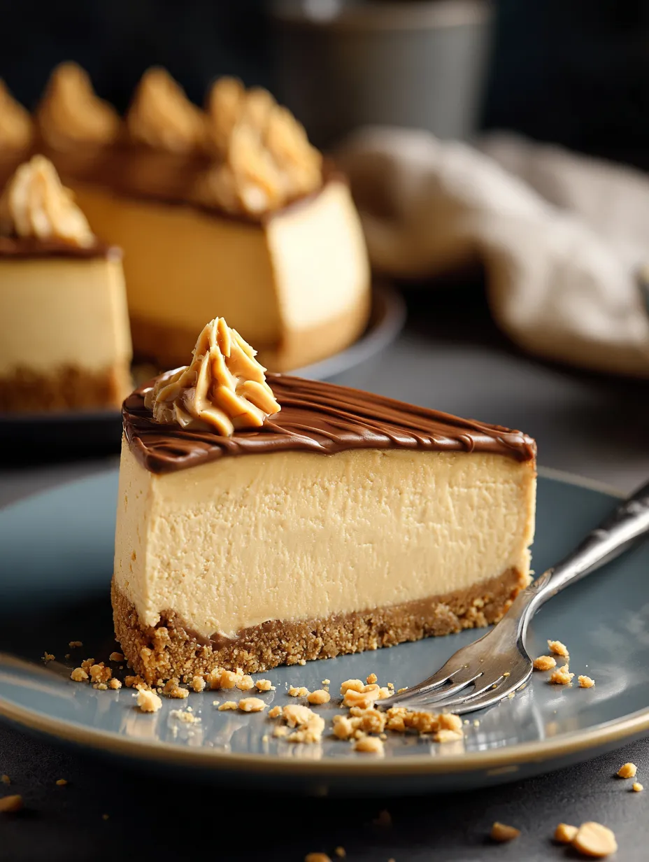 Ein Stück Käsekuchen mit Karamell-Topping.
