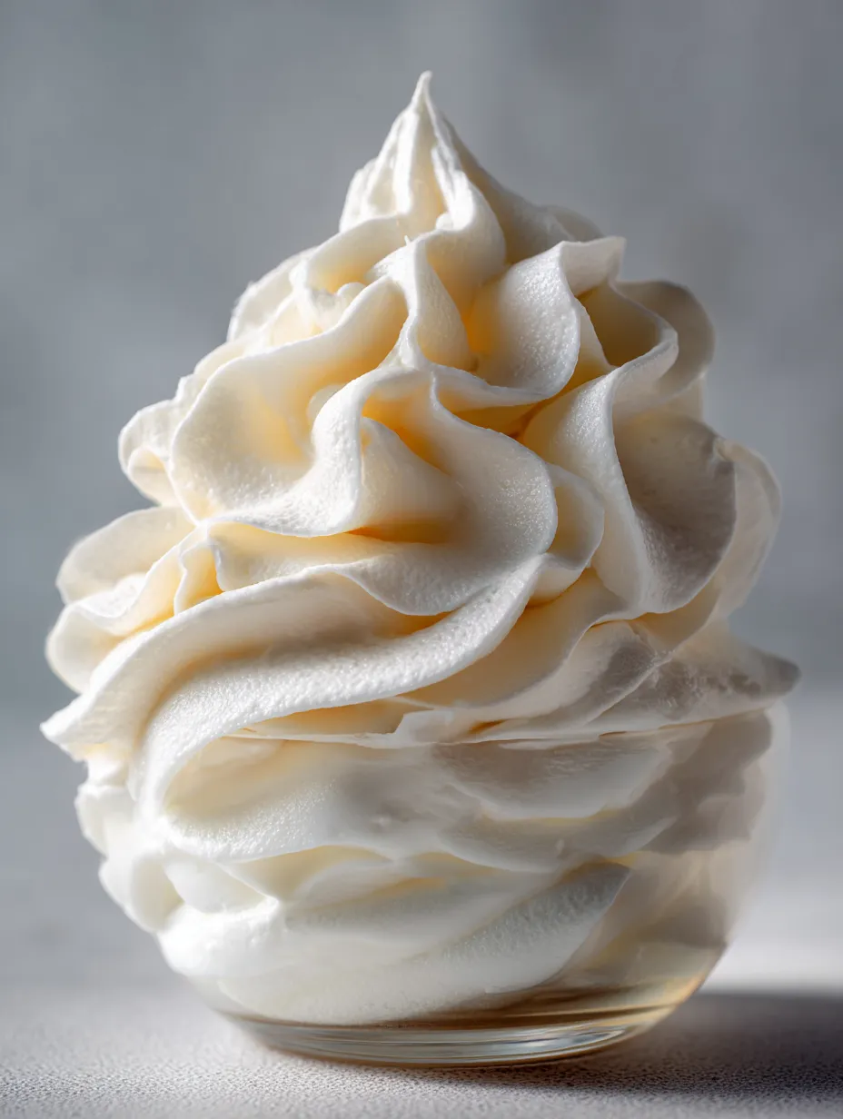 Ein luftiges, weißes Dessert.