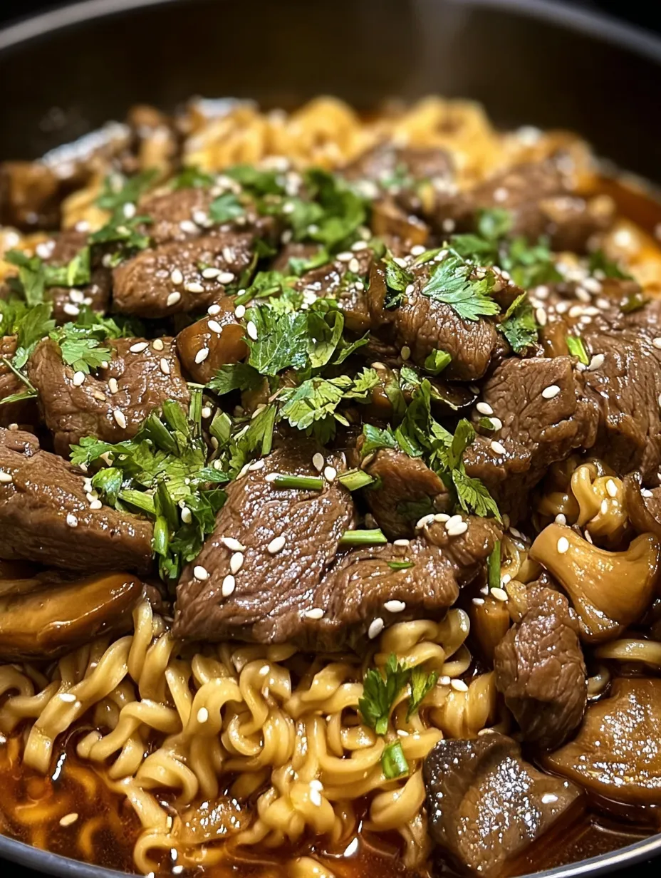 Eine Schüssel mit Nudeln, Fleisch und Gemüse.