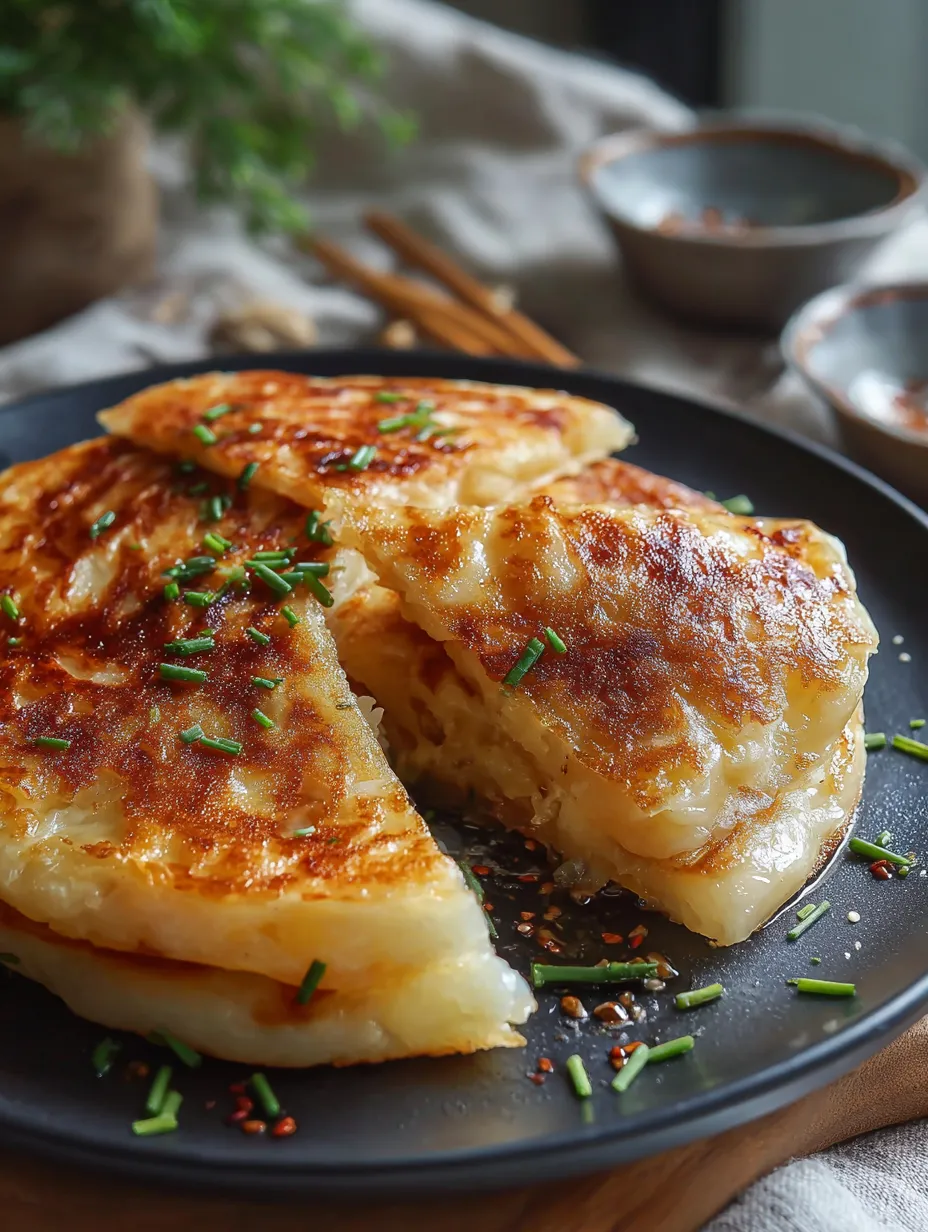 Pizzastück mit grünem Belag.