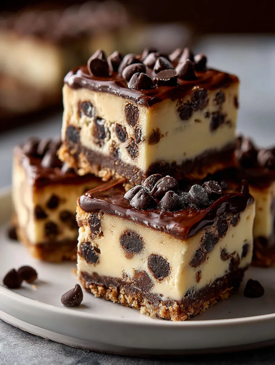 Ein Stück Schokoladenkuchen mit Schokostückchen.