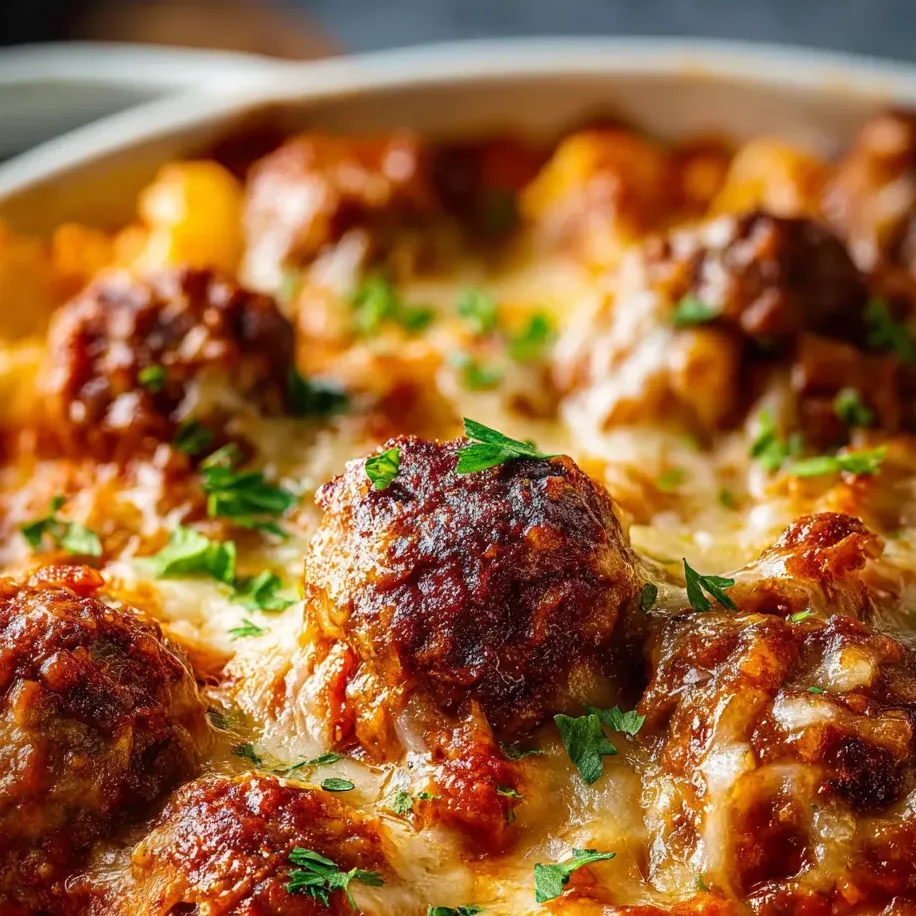Nahaufnahme von einem leckeren Lasagne-Auflauf.