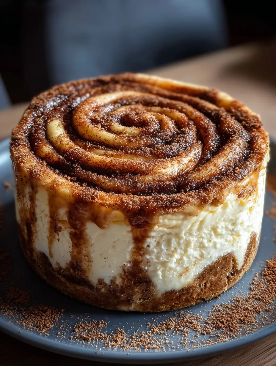 Ein Kuchen mit Karamell- und Vanillewirbel.