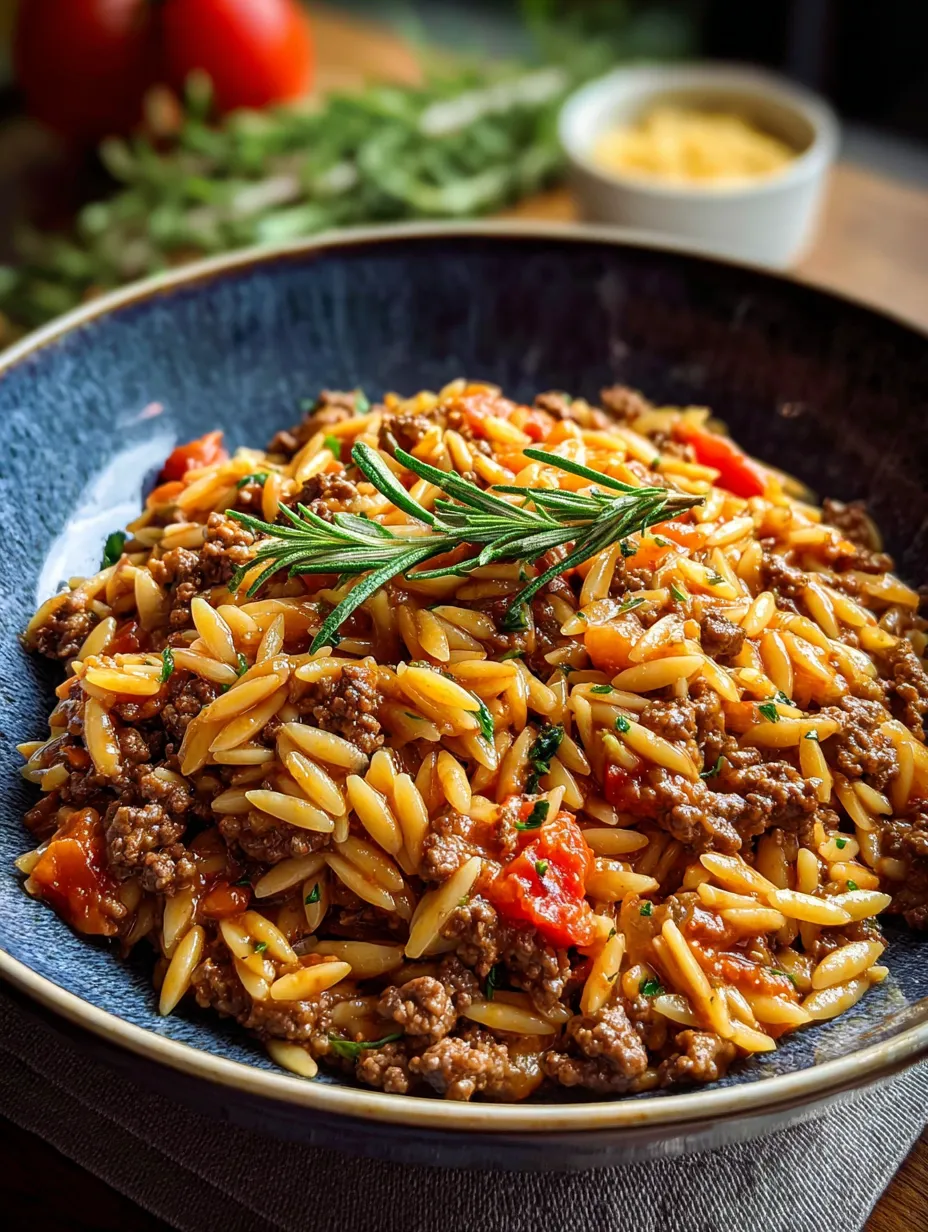 Eine Schüssel Pasta mit Fleisch und Gemüse.