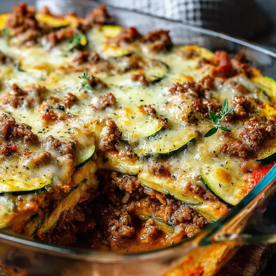 Ein leckerer Auflauf mit Fleisch und Gemüse.
